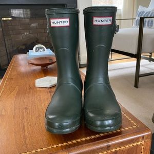 Hunter Women’s Original Short Rain Boots - Dark Hunter Green - US 6 Female